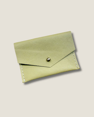 Leather Card Wallet - Key Lime