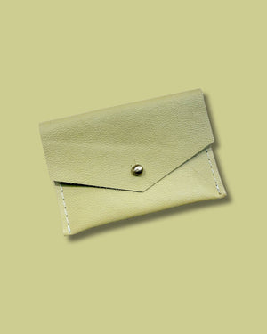 Leather Card Wallet - Key Lime