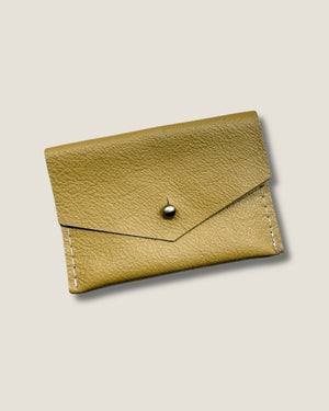 Leather Card Wallet - Mustard