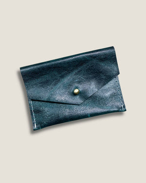 Leather Card Wallet - Ocean