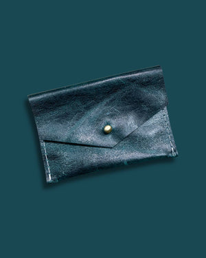 Leather Card Wallet - Ocean