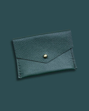 Leather Card Wallet - Spruce