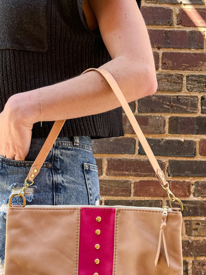 20” Leather Shoulder Strap - Tan