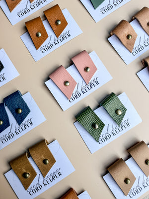 Leather Cord Keepers, Set of 2