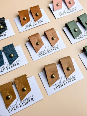 Leather Cord Keepers, Set of 2