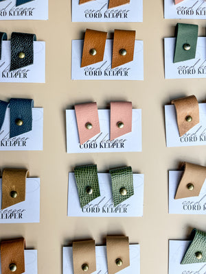 Leather Cord Keepers, Set of 2