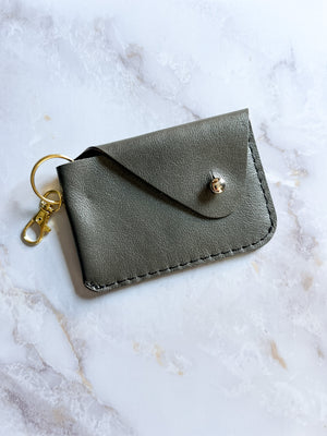 Mini Keychain Wallet - Pewter