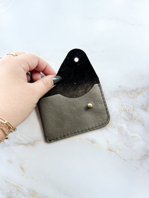 Mini Keychain Wallet - Pewter