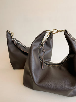 Jo Leather Shoulder Bag - Truffle