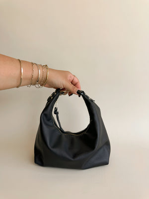 Jo Leather Shoulder Bag - Black