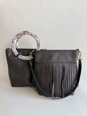 Reba Mini Bucket Bag - Fudge