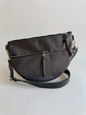 Celine Leather Crossbody Bag - Fudge
