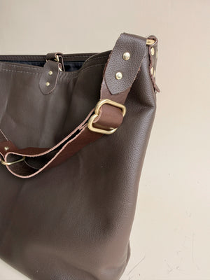 Wynonna Leather Tote Bag - Fudge