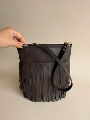 Reba Mini Bucket Bag - Fudge