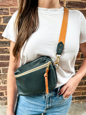Shania Leather Sling Bag - Spruce