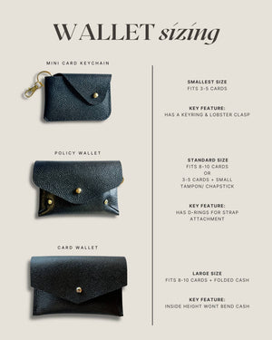 Leather Card Wallet - Stone